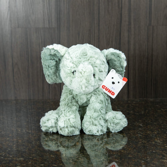 a cuddly gray elephant plush